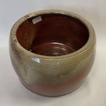 AZ - Large brown and red glazed ceramic planter - Paradise Found Nursery