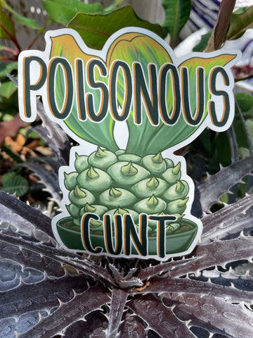 LARGE Poisonous C*nt Vinyl Sticker (A Story Of Strength) Updated artwork as of 7/6/23