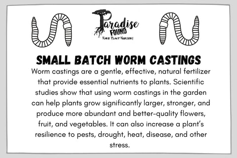 Organic Farm Raised Earthworm Castings - Paradise Found Nursery